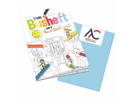 Malbuch / Mal-Set A6 - Bus - Malbuch neutral