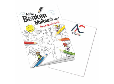 Malbuch / Mal-Set A6 - Banken - Malset neutral
