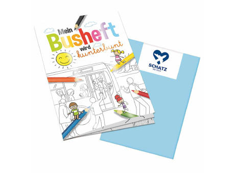 Malbuch / Mal-Set A6 - Bus - Malbuch neutral