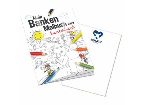 Malbuch / Mal-Set A6 - Banken - Malset neutral