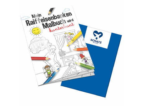 Malbuch / Mal-Set A6 - Raiffeisenbanken - Malset neutral