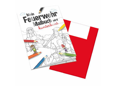 Malbuch / Mal-Set A6 - Feuerwehr - Malbuch neutral