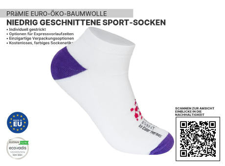 Nachhaltige Premium-Sportsocken mit niedrigem Schnitt