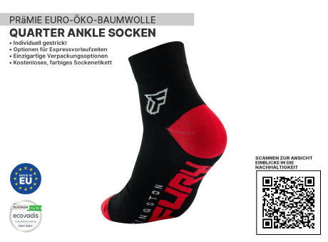 Premium Quarter 1/4 Knöchel-Sustainbale-Socken