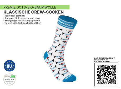 Nachhaltige Premium Organic Classic Crew Socken