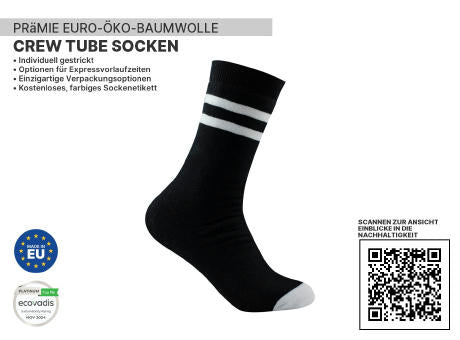 Nachhaltige Premium-Crew-Tube-Socken