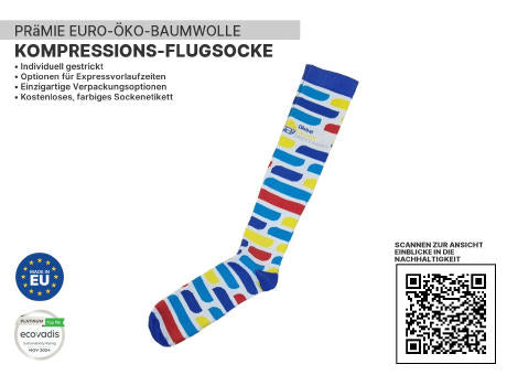 Hochwertige, nachhaltige Kompressions-Flugsocken