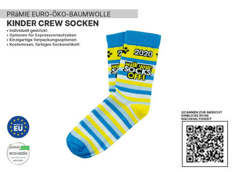 Nachhaltige Premium Kids Crew Socken