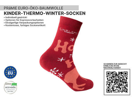 Nachhaltige Premium-Thermo-Wintersocken für Kinder
