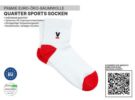 Premium Sports 1/4 Quarter Socken Nachhaltige Socken