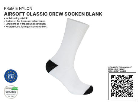 Premium AirSoft Classic Crew Socken Blanko
