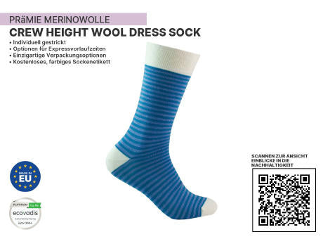 Wollkleidsocke – Crew-Höhe