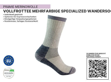 Mehrfarbige Specialized Hiker-Socke aus Vollfrottee