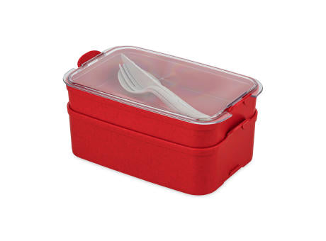 KOZIOL STAKK BENTOBOX READY Bentobox 2l+Liquidsafe Box+Besteckset