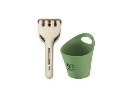 KOZIOL KLIKK SAND READY BEACH Sandwerkzeug Set 3-teilig+Utensilo 300ml