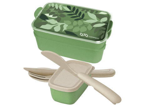 KOZIOL STAKK BENTOBOX READY Bentobox 2l+Liquidsafe Box+Besteckset