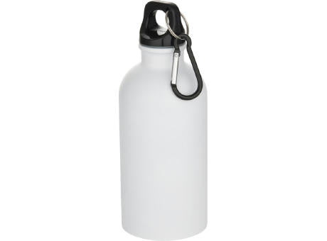 Oregon 400 ml matte RCS-zertifizierte einwandige Trinkflasche aus recyceltem Edelstahl mit Karabinerhaken