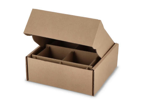 Individuelle Geschenkverpackung für 4 Tassen 24.3 x 24.3 x 9.9 cm