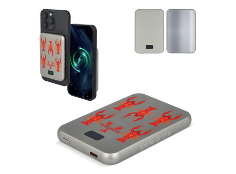 Xoopar Smile Wireless Mirror Powerbank Kompatibel mit MagSafe 5000 mAh