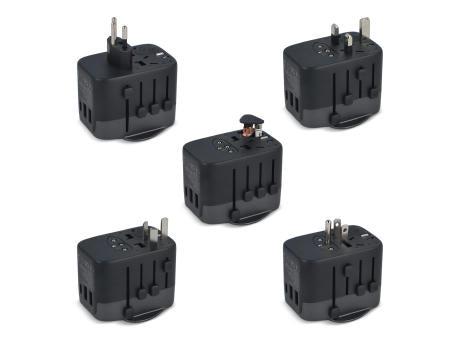 PowerPro Reiseadapter aus recyceltem Kunststoff