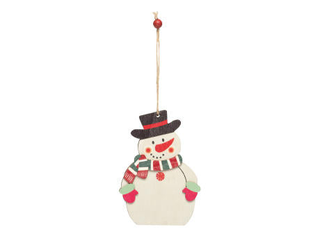 WOODEN SNOWI - Geschenk- / Baumanhänger