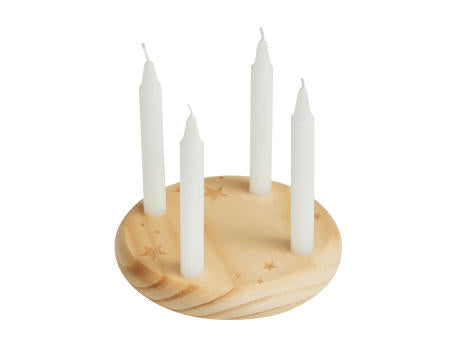 4-CHRISTMAS - Kleiner Holz-Adventskranz