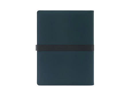 SANDERSON FOLDER. A4-Ordner aus PU (50% recycelt) mit Magnetverschluss und Notizblock mit linierten Seiten
