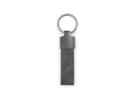 VAUGHN. Set bestehend aus einem Kartenhalter und einem Schlüsselhalter, beide aus Metall und recyceltem Polyester (30% rPET)