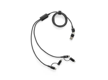 BERTOZZI. Superschnelles 6-in-1-USB-Kabel aus recyceltem Aluminium (20 %) und recyceltem PET (4 %)