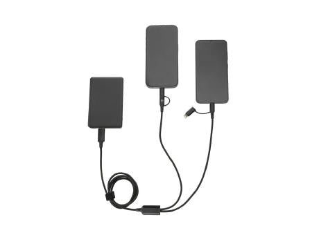 BERTOZZI. Superschnelles 6-in-1-USB-Kabel aus recyceltem Aluminium (20 %) und recyceltem PET (4 %)