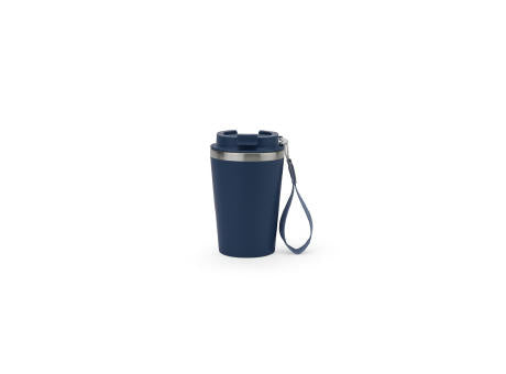 SPITZ. Reisebecher aus Edelstahl (90 % recycelt) und Außenwand aus PP mit matter Oberfläche 440 ml