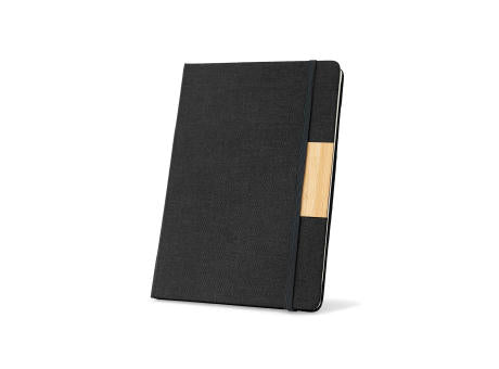 HOMERO. Set bestehend aus einem A5-Hardcover-Notizblock und einem Bambus-Kugelschreiber