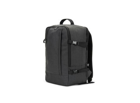 CIES. Rucksack, entwickelt um die von den Fluggesellschaften geforderten Massvorgaben zu erfüllen, aus hochdichtem, recyceltem 600D-Polyester