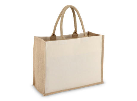 Jute-Baumwolle Tragetasche OEKO-TEX® 42,5 x 19 x 32cm 320g/m²
