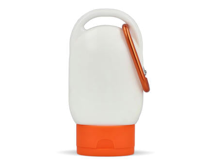Sonnenschutzlotion mit Karabiner SPF30 aus recyceltem Material