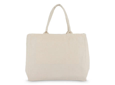 Baumwoll-Tragetasche mit Reißverschluss OEKO-TEX® 39 x 24 x 34cm 320g/m²