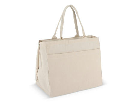 Baumwoll-Tragetasche mit Reißverschluss OEKO-TEX® 39 x 24 x 34cm 320g/m²
