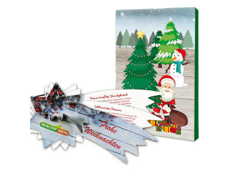 Backförmchen mit Rezeptblock Komet - in weihnachtlicher Mappe (neutral)