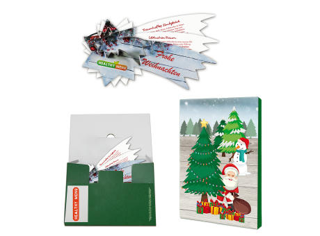 Backförmchen mit Rezeptblock Komet - in weihnachtlicher Mappe (neutral)