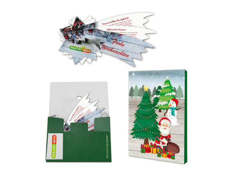 Backförmchen mit Rezeptblock Komet - in weihnachtlicher Mappe (neutral)