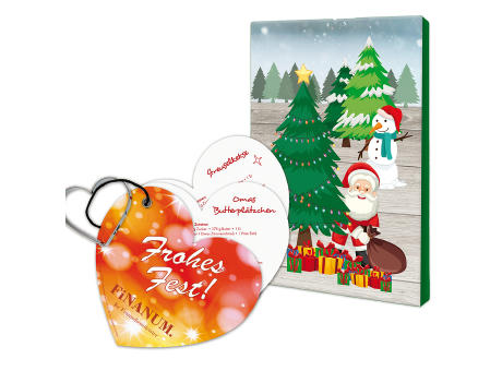 Backförmchen mit Rezeptblock Weihnachtsherz