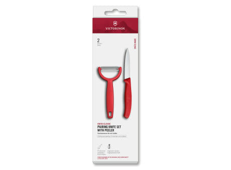 Swiss Classic, Gemüsemesser mit Y-Schäler, 2tlg, schwarz, Box