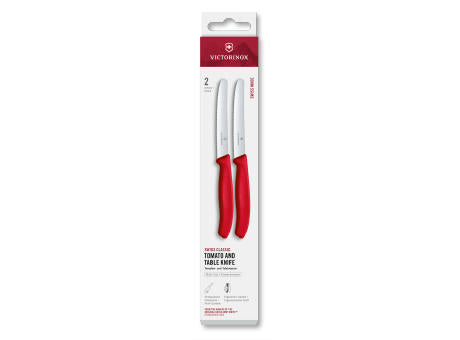 Swiss Classic, Tomaten & Tafelmesser,2tlg,11cm,Wellen,schwarz,Box