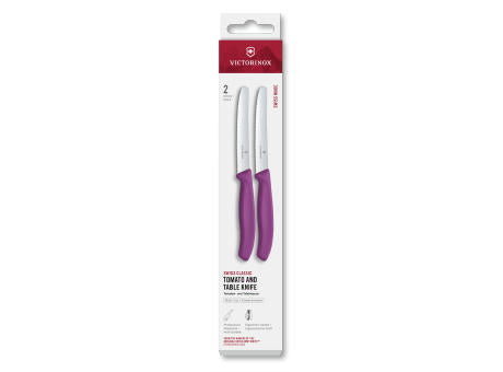 Swiss Classic, Tomaten & Tafelmesser,2tlg,11cm,Wellen,schwarz,Box