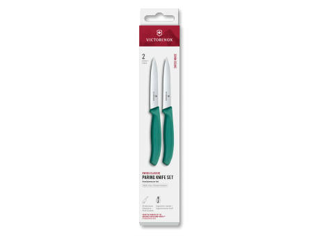 Swiss Classic, Gemüsem. Set, 2tlg, 10cm,gerade/Wellen,schwarz,Box