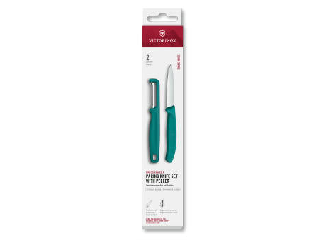 Swiss Classic, Gemüsemesser mit I-Schäler, 2tlg, schwarz, Box