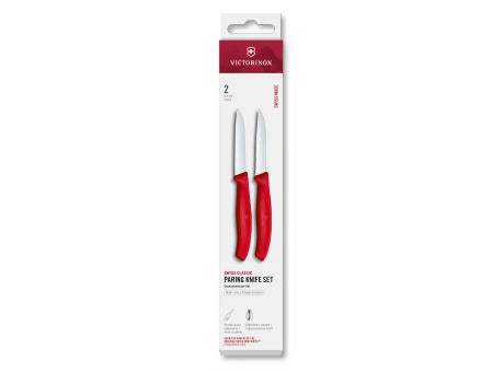 Swiss Classic, Gemüsemesser Set, 2tlg,8cm,gerade/Wellen,schwarz,B