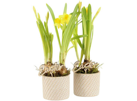 Easter braided ceramic small - Narzisse