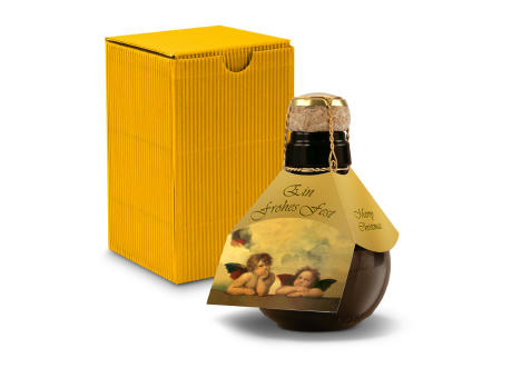 Kleinste Sektflasche der Welt! Raffael - Inklusive Geschenkkarton in Gelb, 125 ml