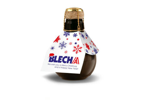Kleinste Sektflasche der Welt! Visitenkarteneinschub - Inklusive Geschenkkarton in Gelb, 125 ml